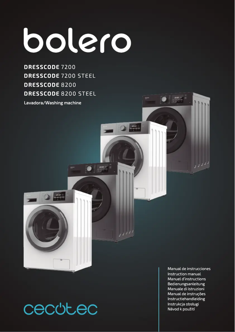 Page 1 de la notice Manuel utilisateur Cecotec Bolero DressCode 7200 Steel