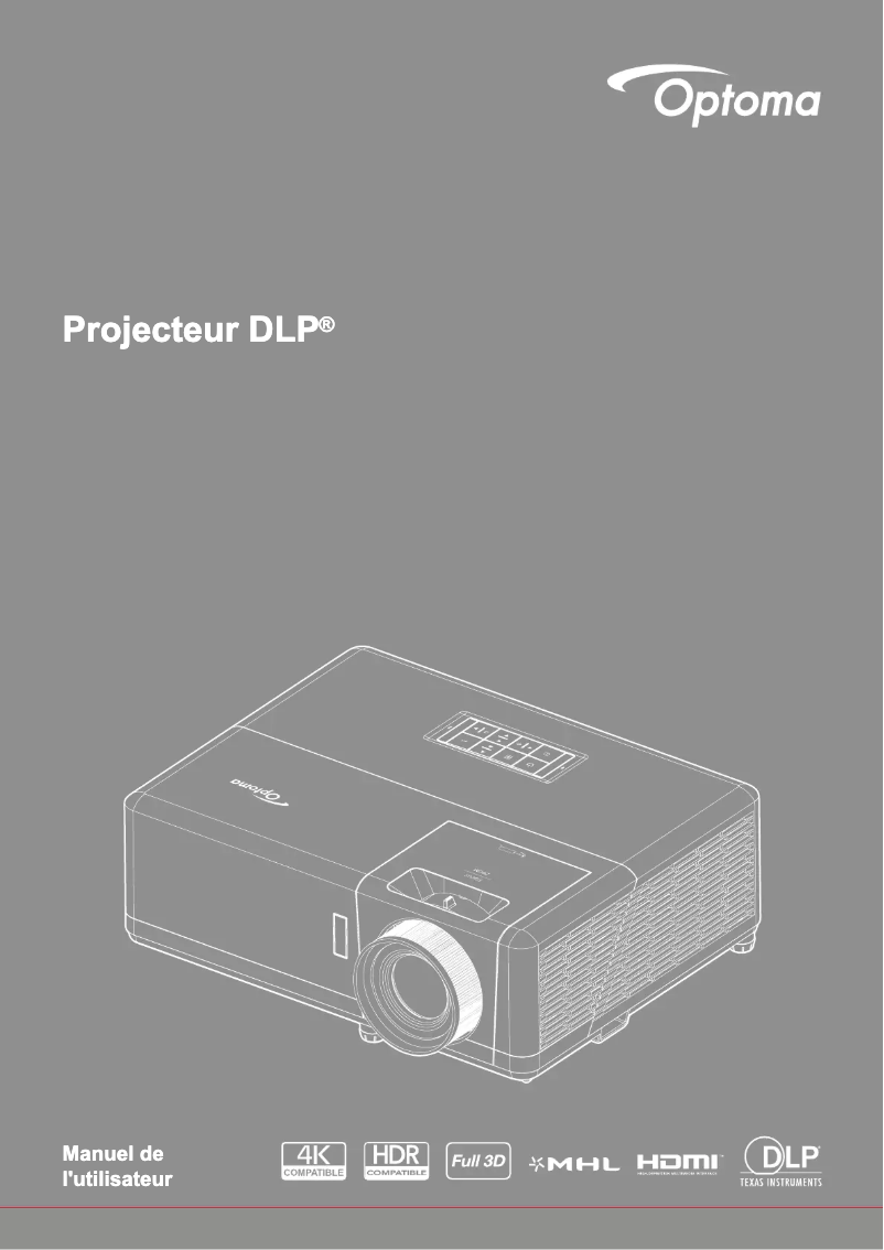Page n°1 - Manuel utilisateur Optoma ZH403