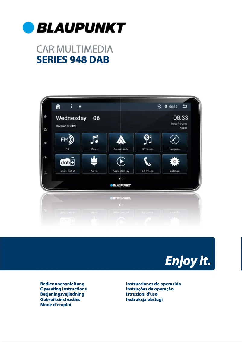 Page n°1 - Manuel utilisateur Blaupunkt Cape Town 948 DAB