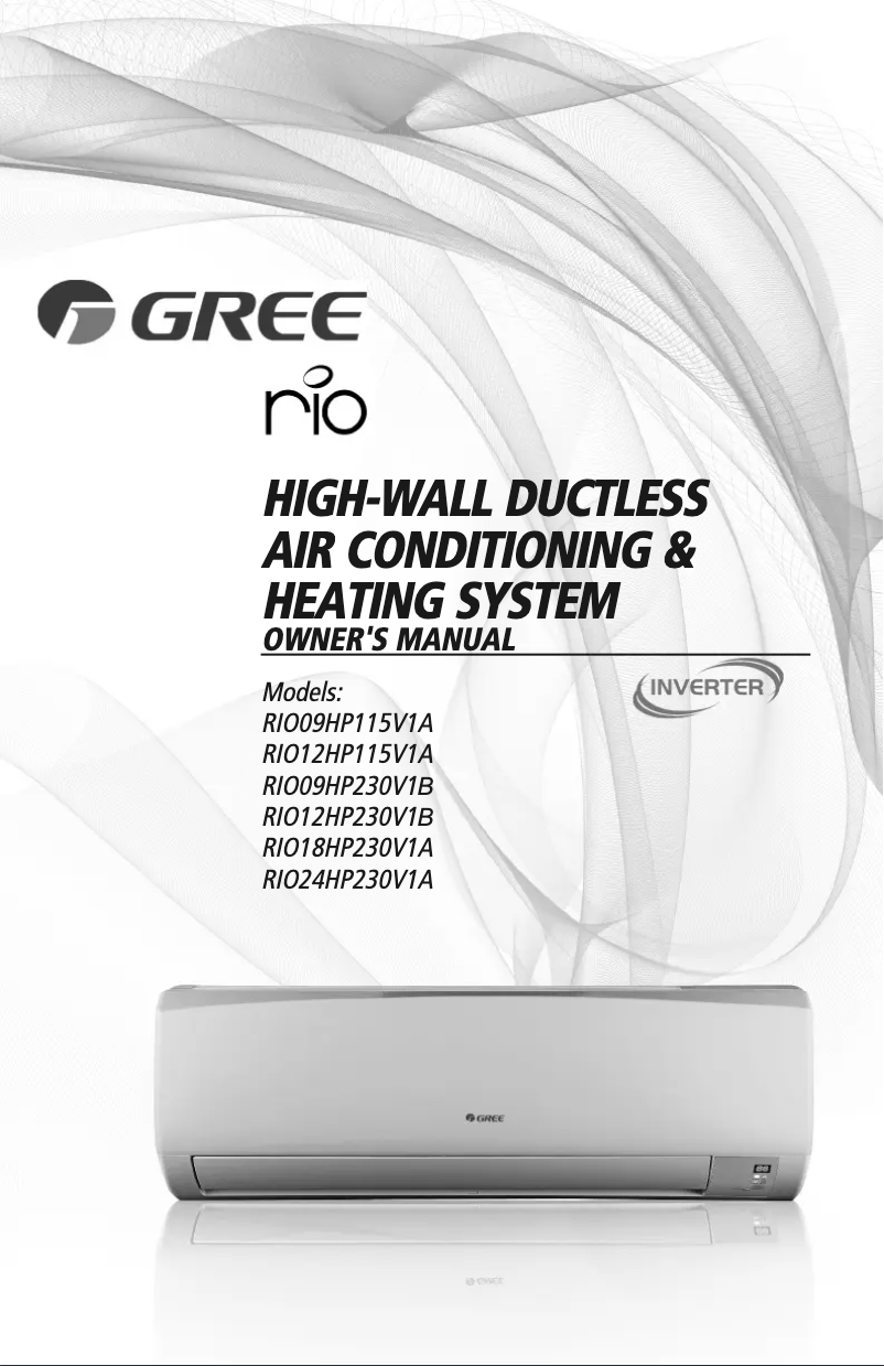 Page 1 de la notice Manuel utilisateur Gree RIO18HP230V1BH