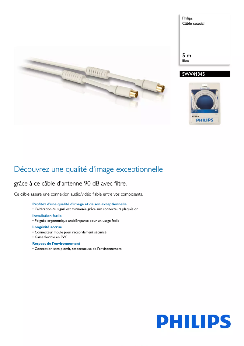 Image de la première page du manuel de l'appareil SWV4134S