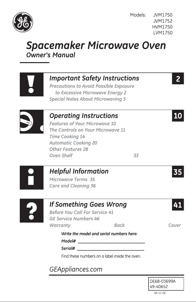 First page image of the manual for LVM1750SPSS