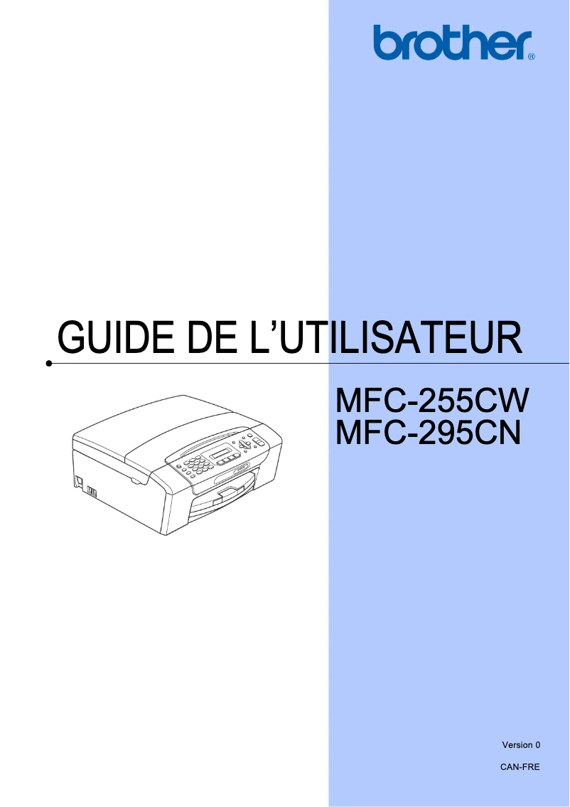 Imagen de la primera página del manual del dispositivo MFC-255CW