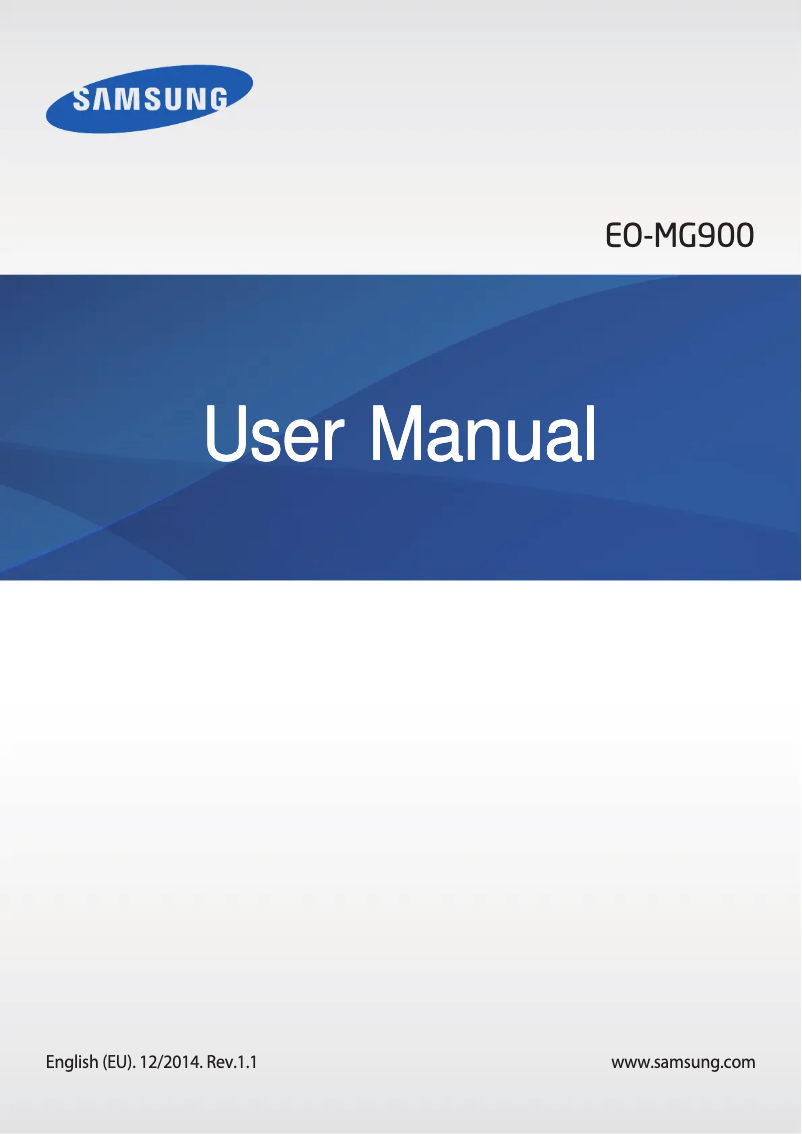Image de la première page du manuel de l'appareil EO-MG900