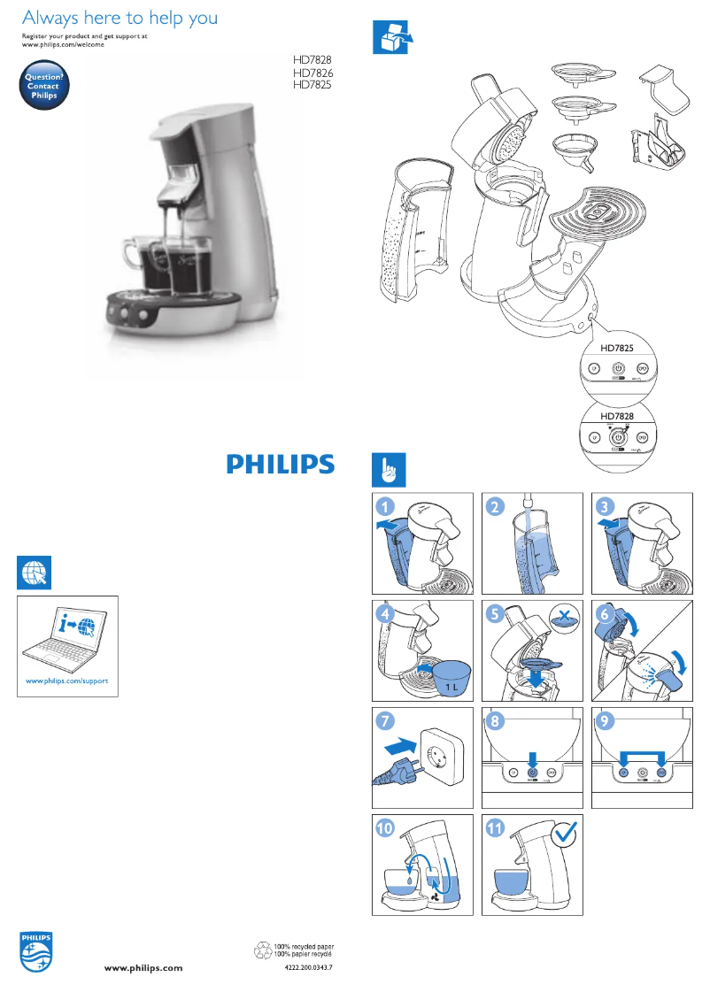 Page n°1 - Manuel utilisateur Philips Senseo Twist HD7871