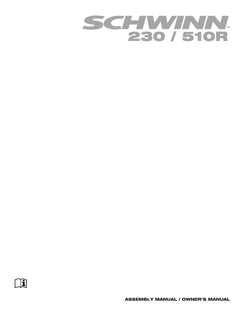 Page 1 de la notice Instructions / montage Schwinn 510R