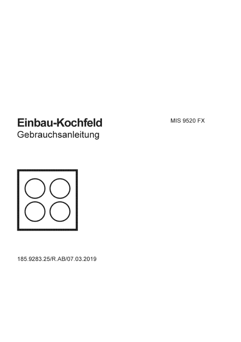 Page 1 de la notice Manuel utilisateur Elektra Bregenz MIS 9520 FX