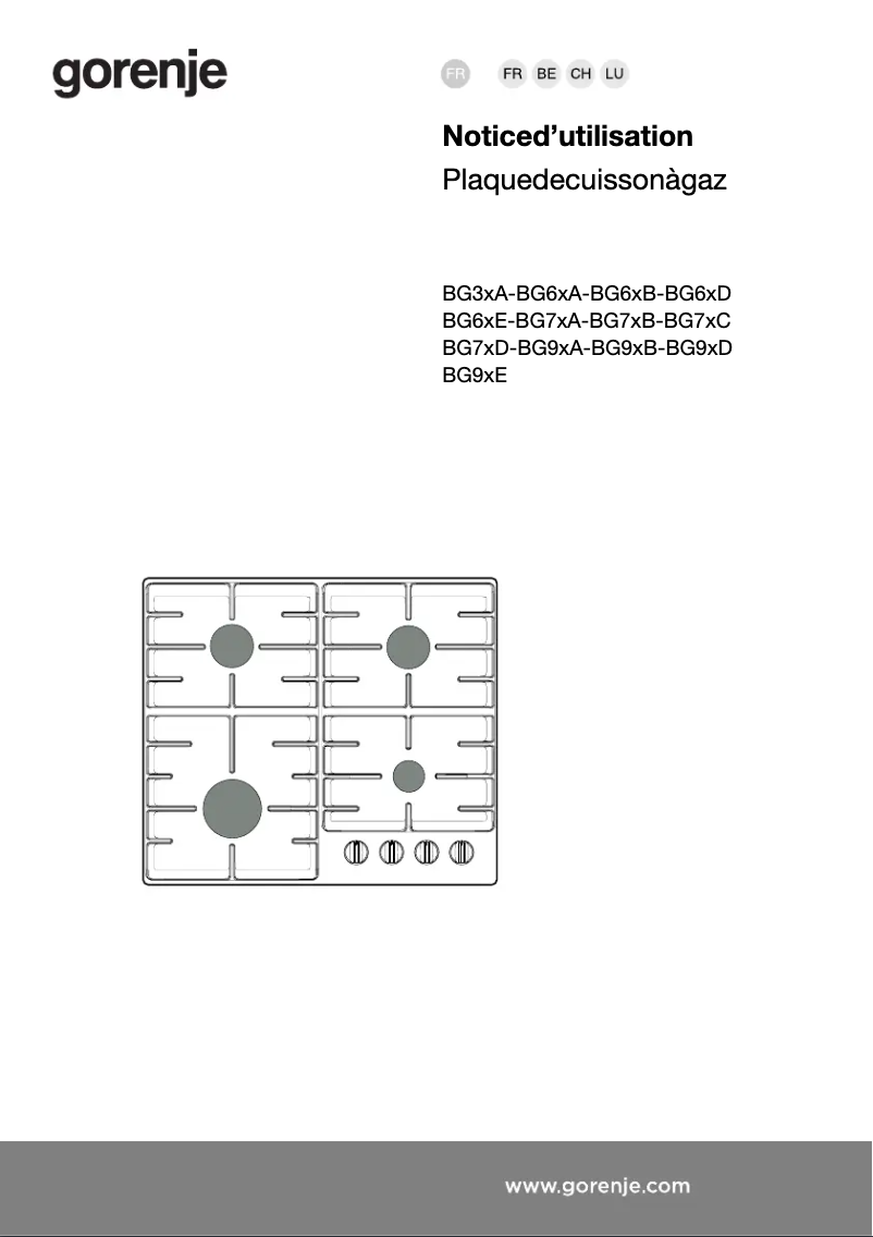 Page n°1 - Manuel utilisateur Gorenje GW951X