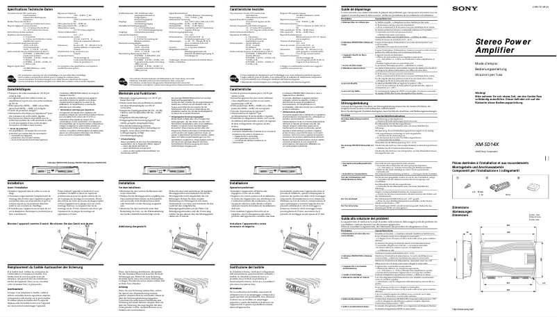 Image de la première page du manuel de l'appareil XM-SD14X