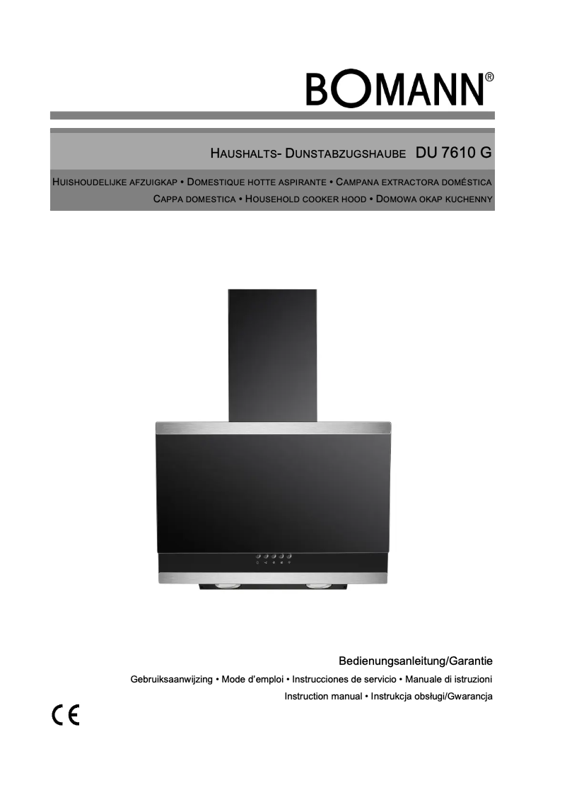 Image de la première page du manuel de l'appareil DU 7610 G