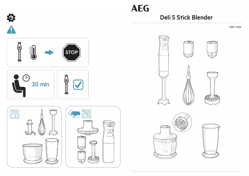 Página 1 del manual Manual de usuario AEG HB5-1-8SS