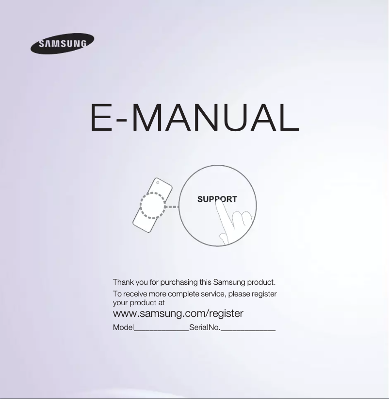 Page 1 de la notice Manuel utilisateur Samsung UA32EH5330R