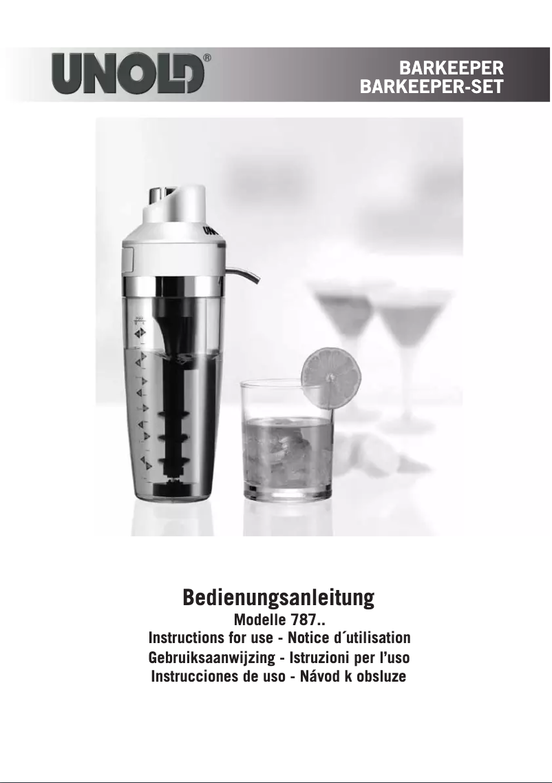 Page n°1 - Manuel utilisateur Unold Barkeeper 230.083