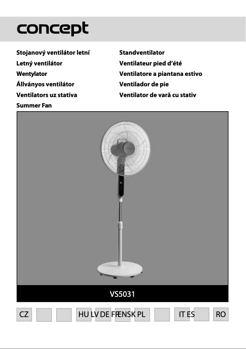 Page 1 de la notice Manuel utilisateur Concept VS5031