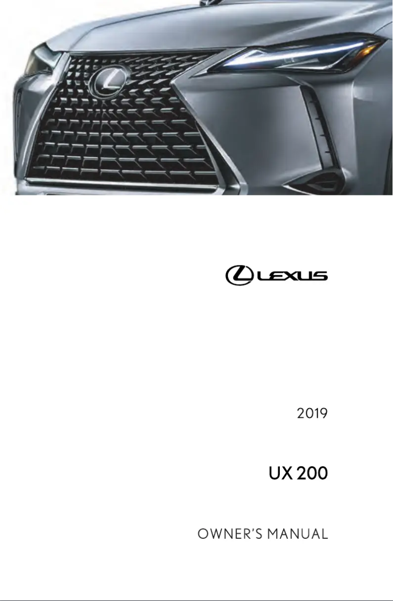 Página 1 del manual Manual de usuario Lexus UX 200 (2019)