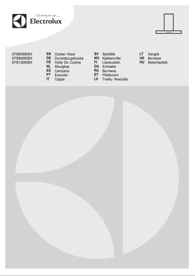 Page 1 de la notice Manuel utilisateur Electrolux EFB90680BX