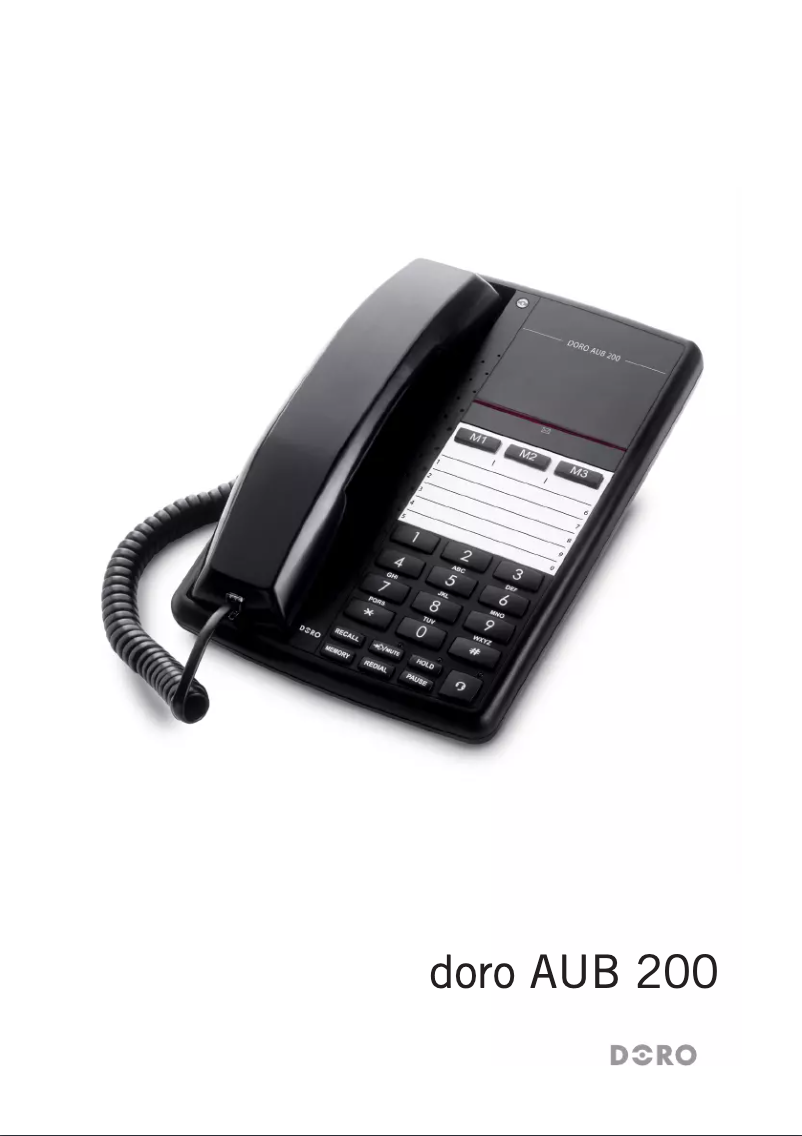 Image de la première page du manuel de l'appareil aub200