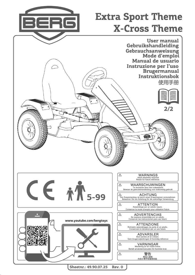Page n°1 - Manuel utilisateur Berg X-Cross Theme