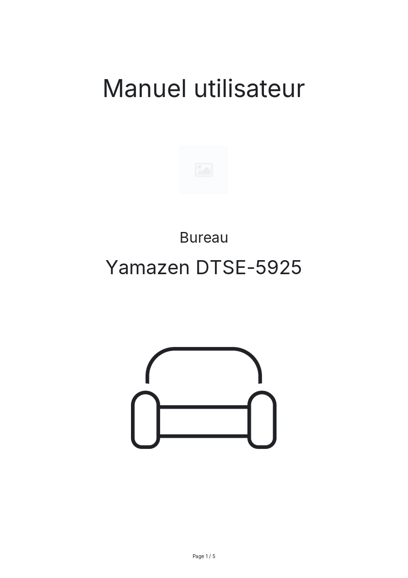 Image de la première page du manuel de l'appareil DTSE-5925