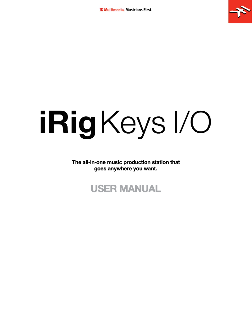 Image de la première page du manuel de l'appareil Keys I/O 49