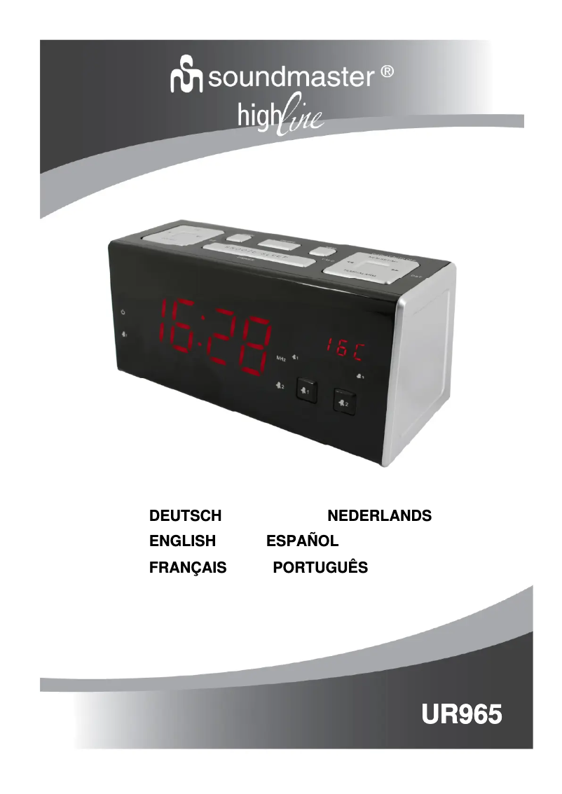 Page 1 de la notice Manuel utilisateur Soundmaster UR965