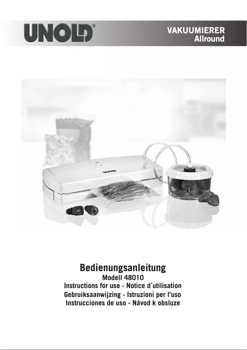 Page n°1 - Manuel utilisateur Unold 48010