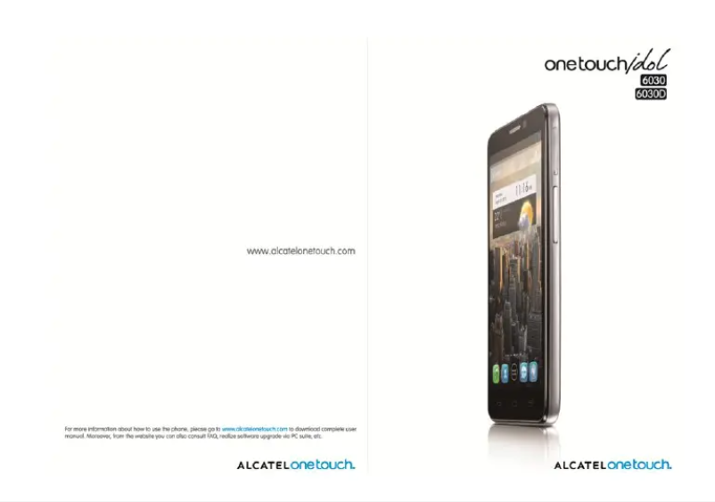 Page 1 de la notice Manuel utilisateur Alcatel One Touch Idol 6030