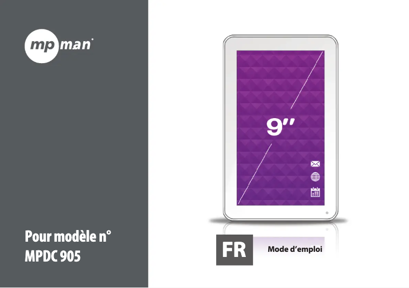 Page 1 de la notice Manuel utilisateur Mpman MPDC 905