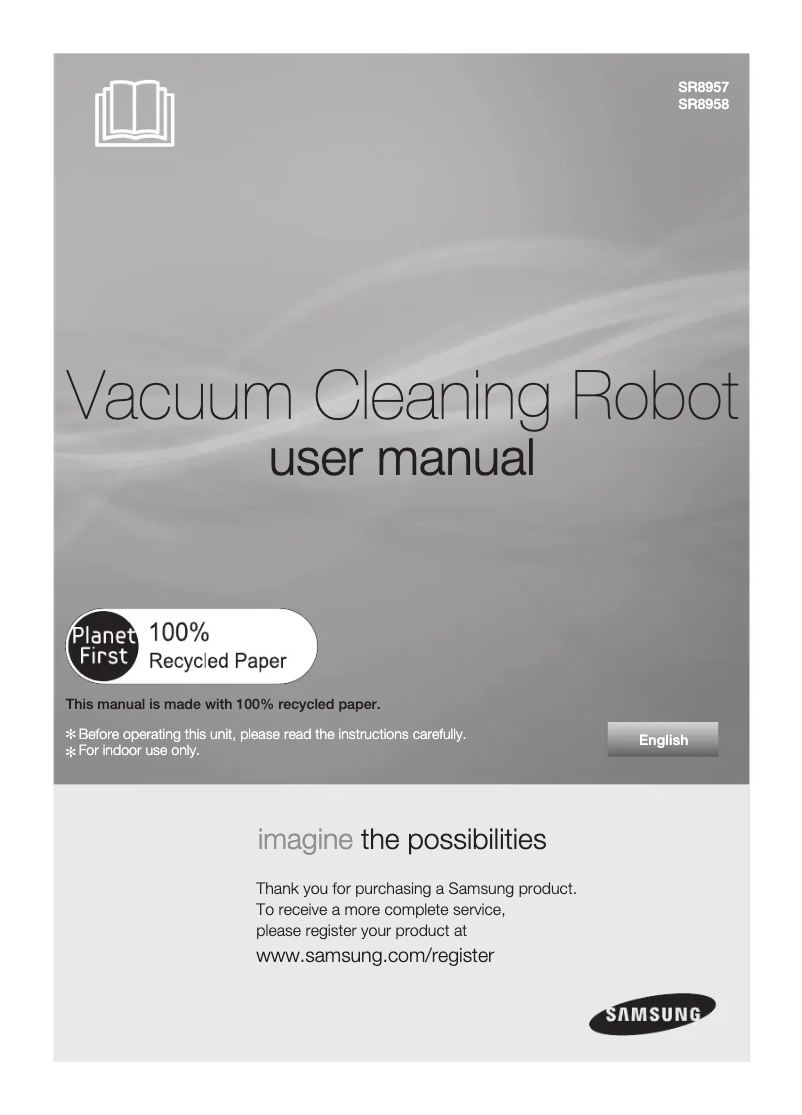 Page 1 de la notice Manuel utilisateur Samsung SR8958