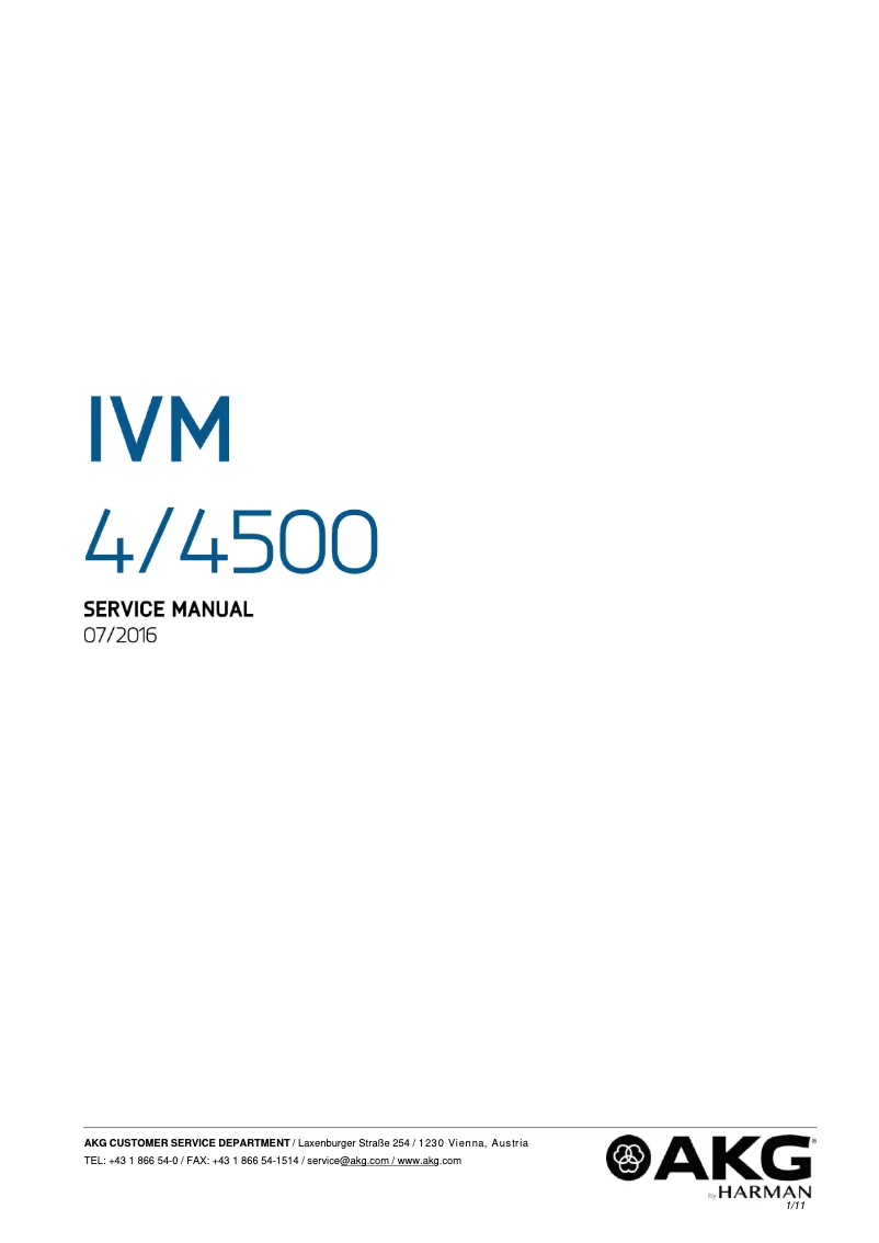 Image de la première page du manuel de l'appareil IVM4500 IEM