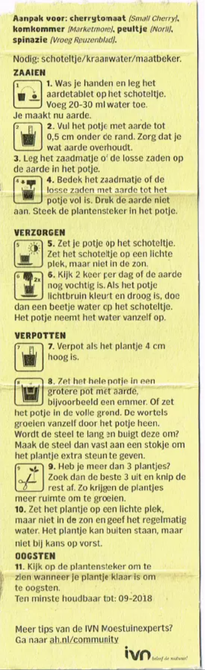 Page n°1 - Manuel utilisateur Albert Heijn Moestuintje Peultjes