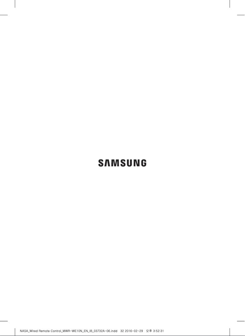 Page 1 de la notice Manuel utilisateur Samsung MWR-WE10N