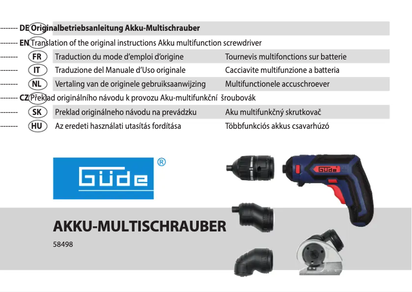 Image de la première page du manuel de l'appareil MS 4.0-150-17 4in1