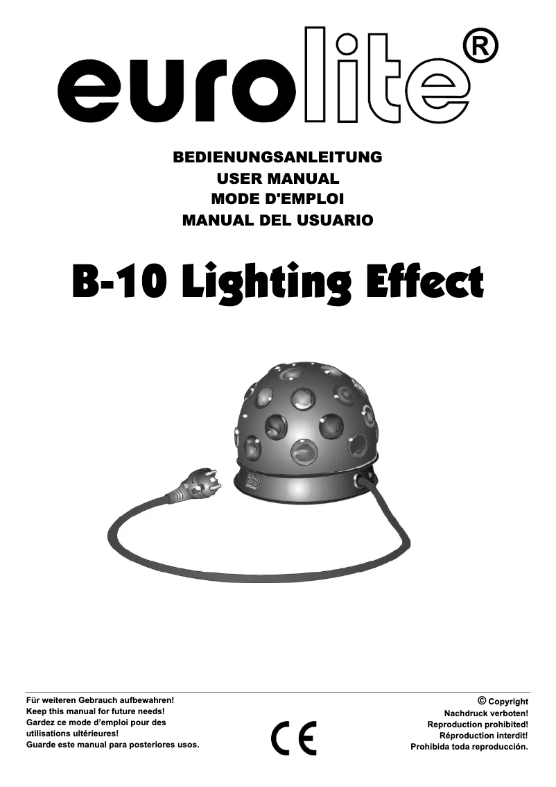 Página 1 del manual Manual de usuario Eurolite B-10
