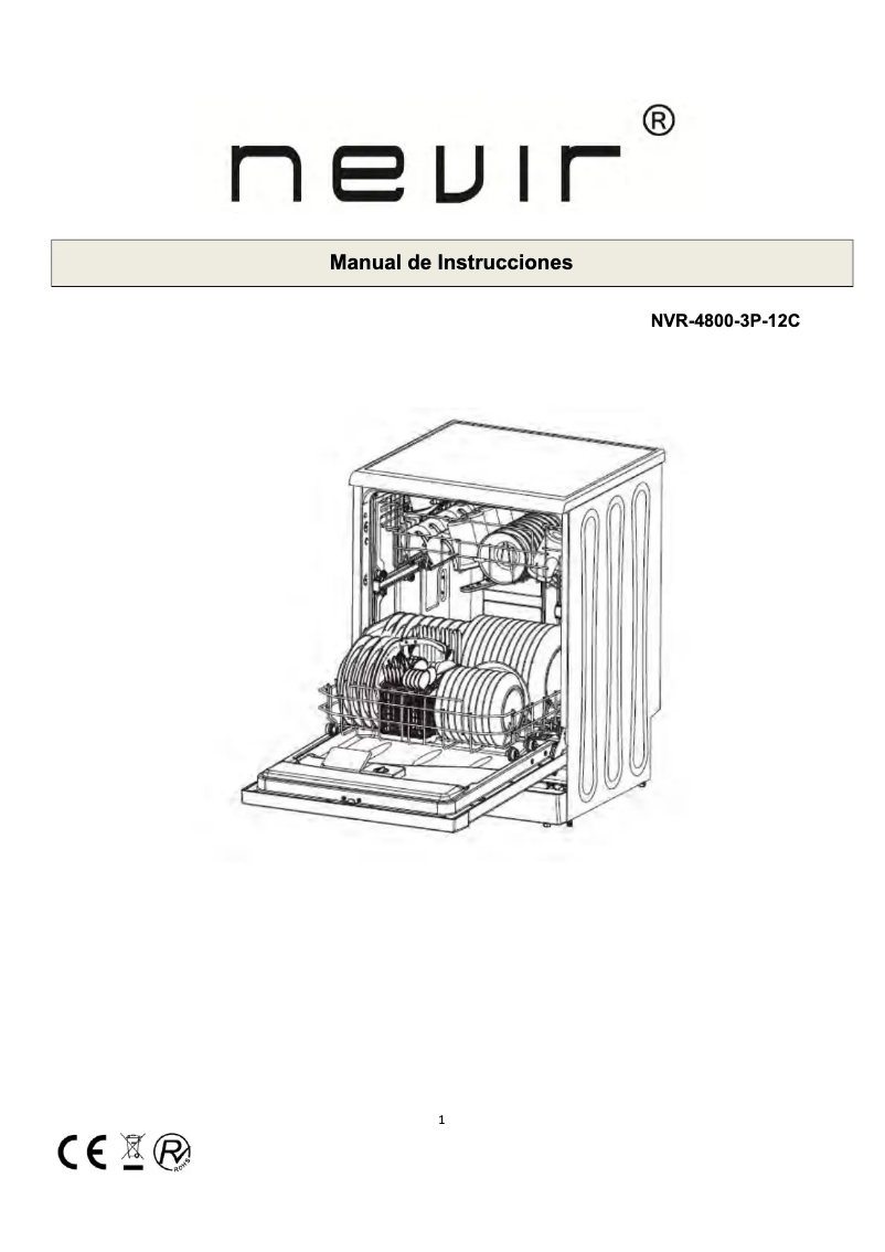 Page 1 de la notice Manuel utilisateur Nevir NVR-4800 3P-12C