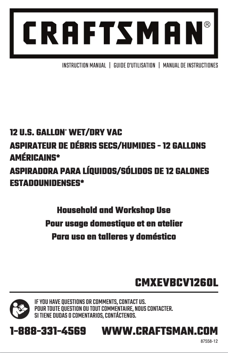 Image de la première page du manuel de l'appareil CMXEVBCV1260L