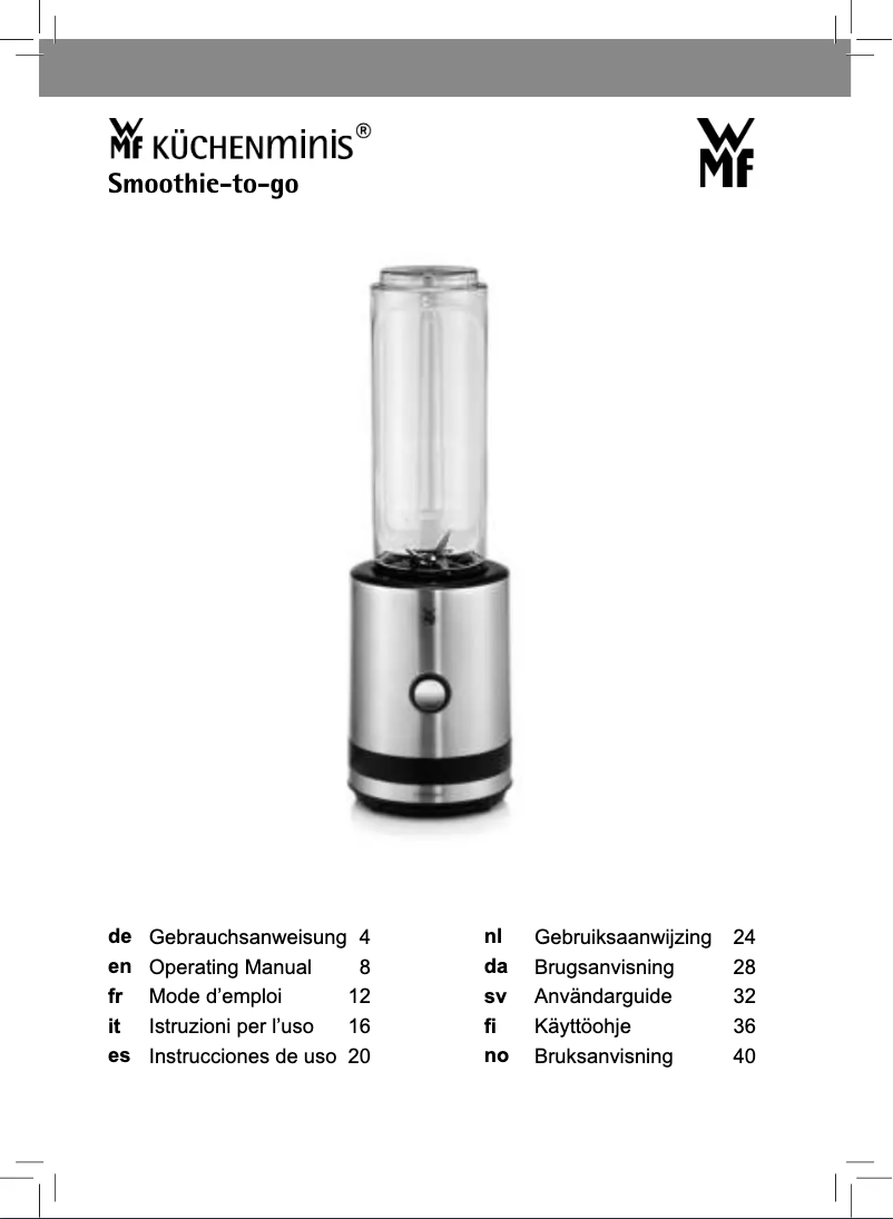 Página 1 del manual Manual de usuario WMF Smoothie-to-go