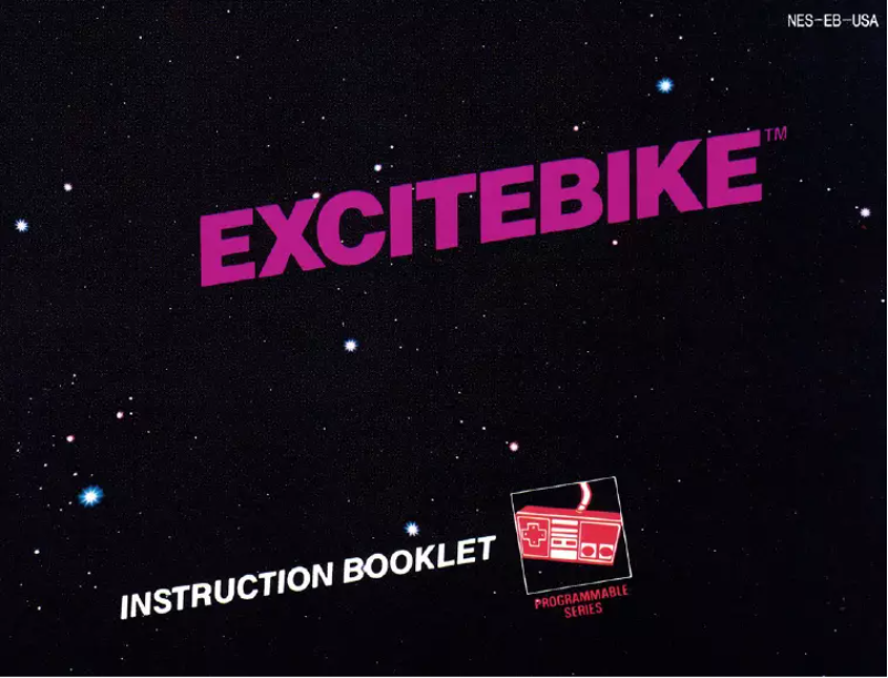 Page 1 de la notice Manuel utilisateur Nintendo Excitebike (NES)