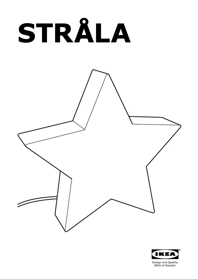 Image de la première page du manuel de l'appareil STRÅLA (303.325.12)