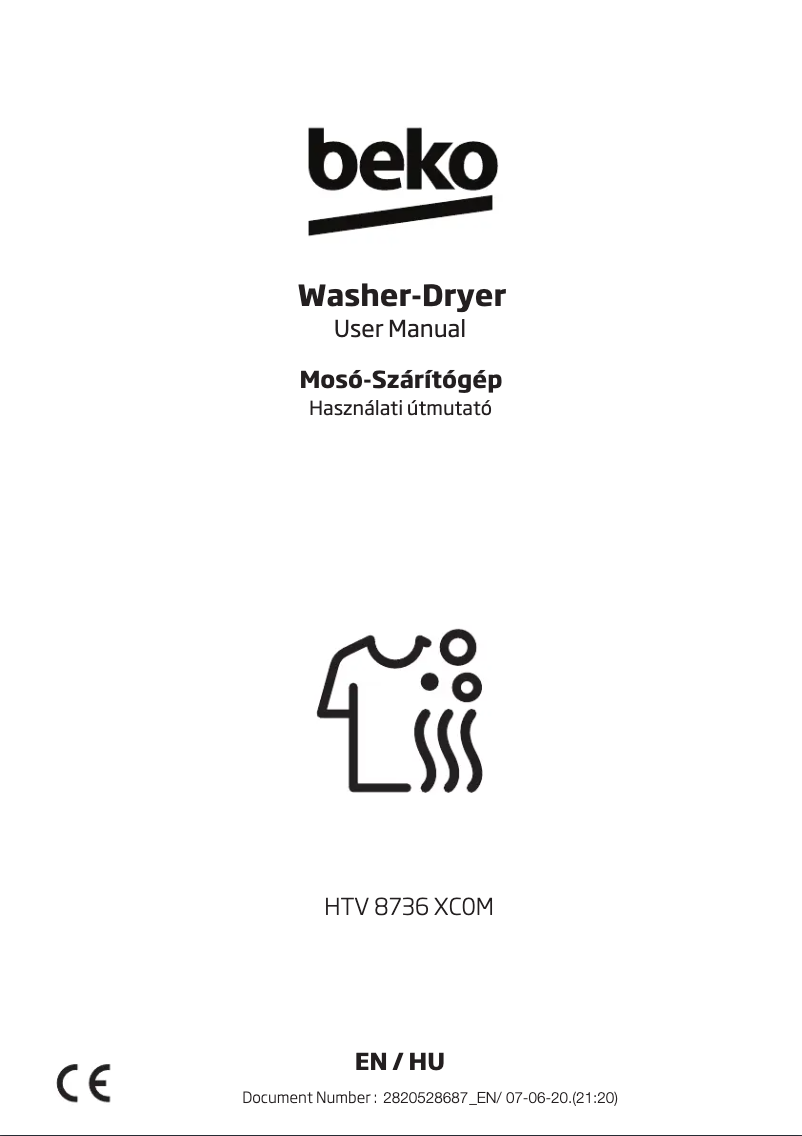 Page 1 de la notice Manuel utilisateur Beko HTV 8736 XC0M