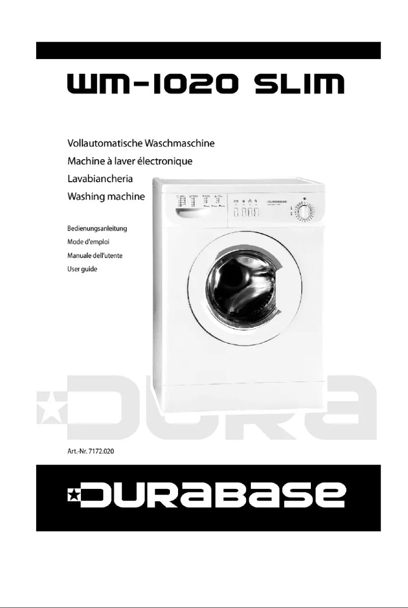 Page 1 de la notice Manuel utilisateur Durabase WM1020 SLIM