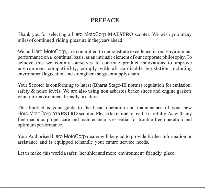 Página 1 del manual Manual de usuario Hero Maestro (2012)