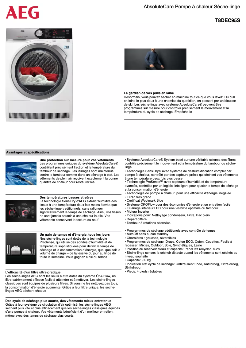 Imagen de la primera página del manual del dispositivo T8DEC95S