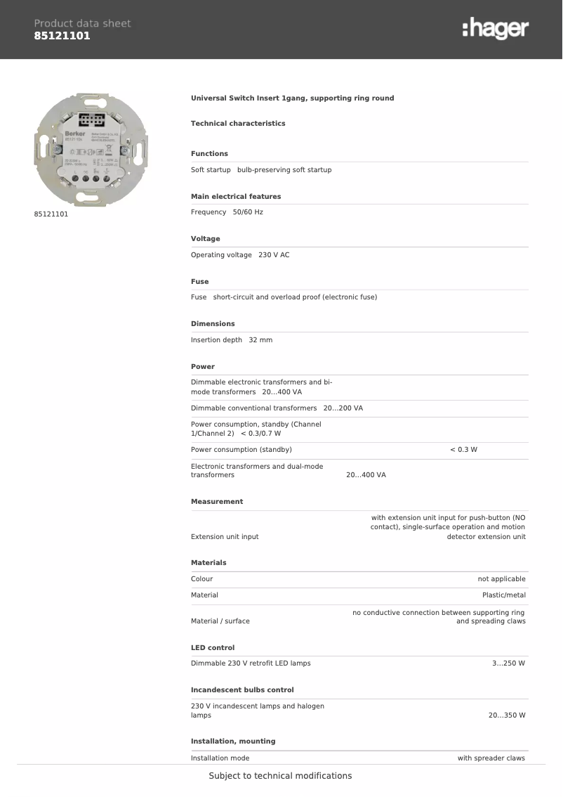 Image de la première page du manuel de l'appareil 85121101