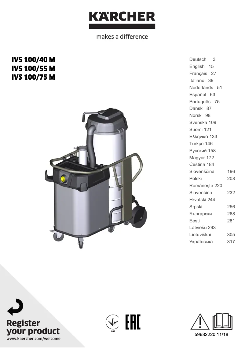 Page n°1 - Manuel utilisateur Kärcher IVS 100/75 M