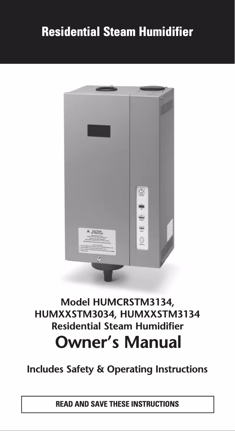 Page n°1 - Manuel utilisateur Carrier HUMCRSTM3134