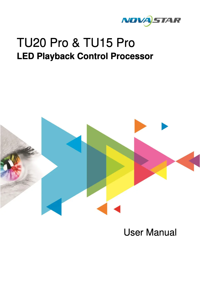 Page n°1 - Manuel utilisateur NovaStar TU20 Pro
