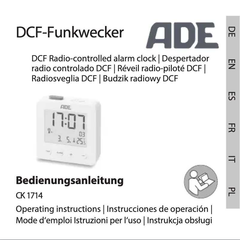 Imagen de la primera página del manual del dispositivo CK 1714