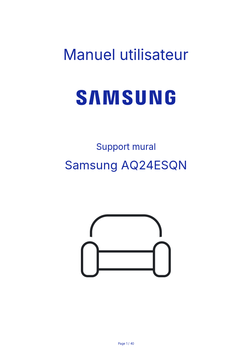 Page n°1 - Manuel utilisateur Samsung AQ24ESQN