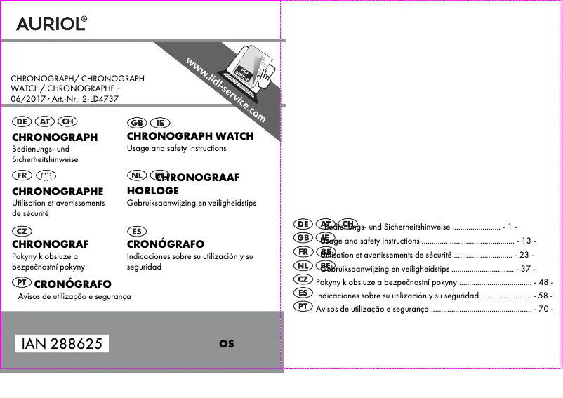 Page 1 de la notice Manuel utilisateur Auriol 2-LD4737